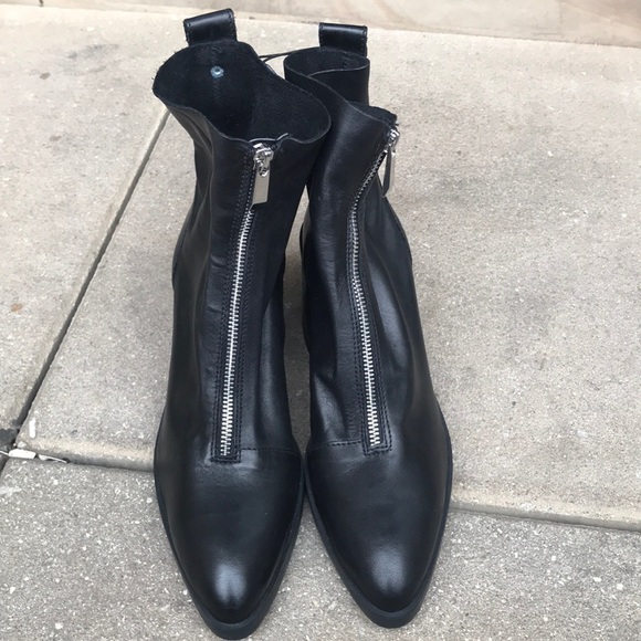 Zara Shoes - Zara Black heeled leather boots Sz 41 US Sz 10